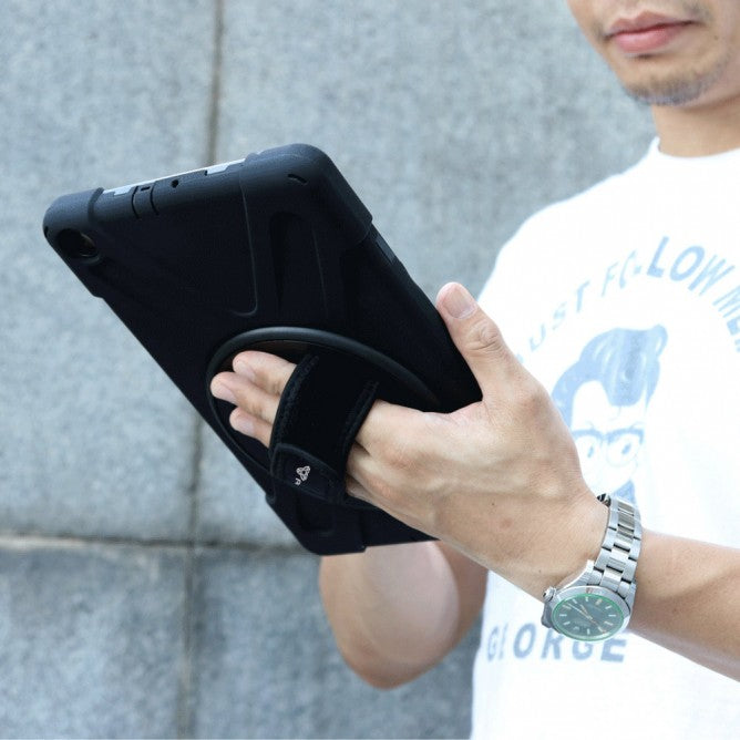JLN-SS-S5E | SAMSUNG GALAXY TAB S5E T720 T725 T727 | ULTRA 3 LAYERS SHOCKPROOF RUGGED CASE WITH HAND STRAP AND KICK-STAND