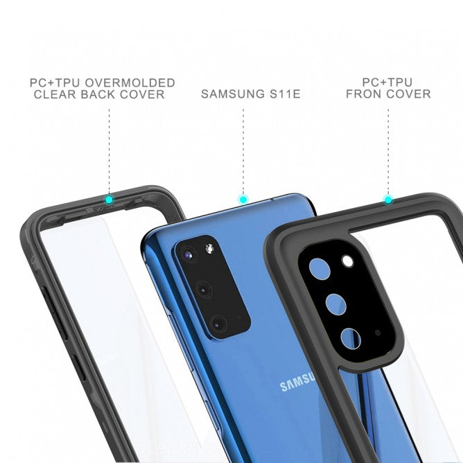 MX-S20-BK | SAMSUNG GALAXY S20 / S20 5G WATERPROOF CASE | IP68 SHOCK & WATER PROOF COVER W/ X-MOUNT & CARABINER