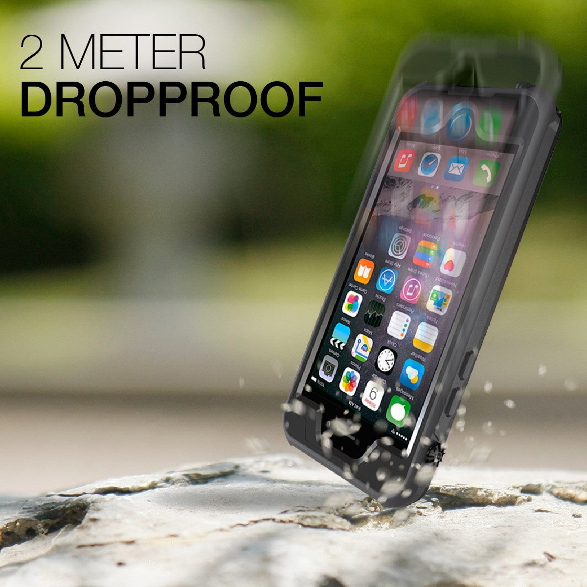 MX-AP7-BK IP68 WATERPROOF CASES FOR IPHONE 7/8 WITH CARABINER