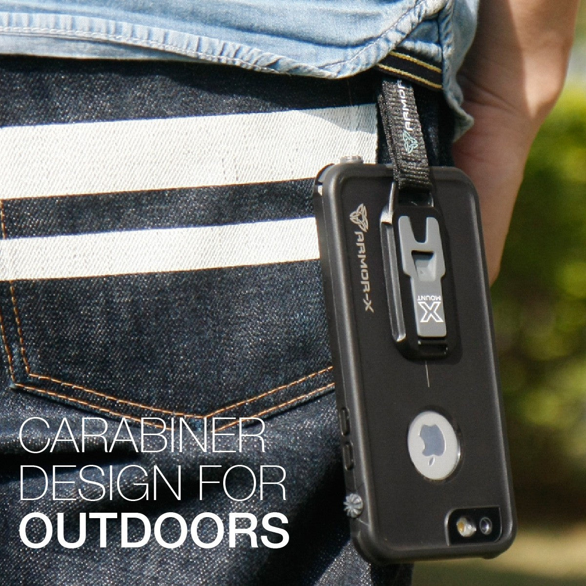 MX-AP7-BK IP68 WATERPROOF CASES FOR IPHONE 7/8 WITH CARABINER