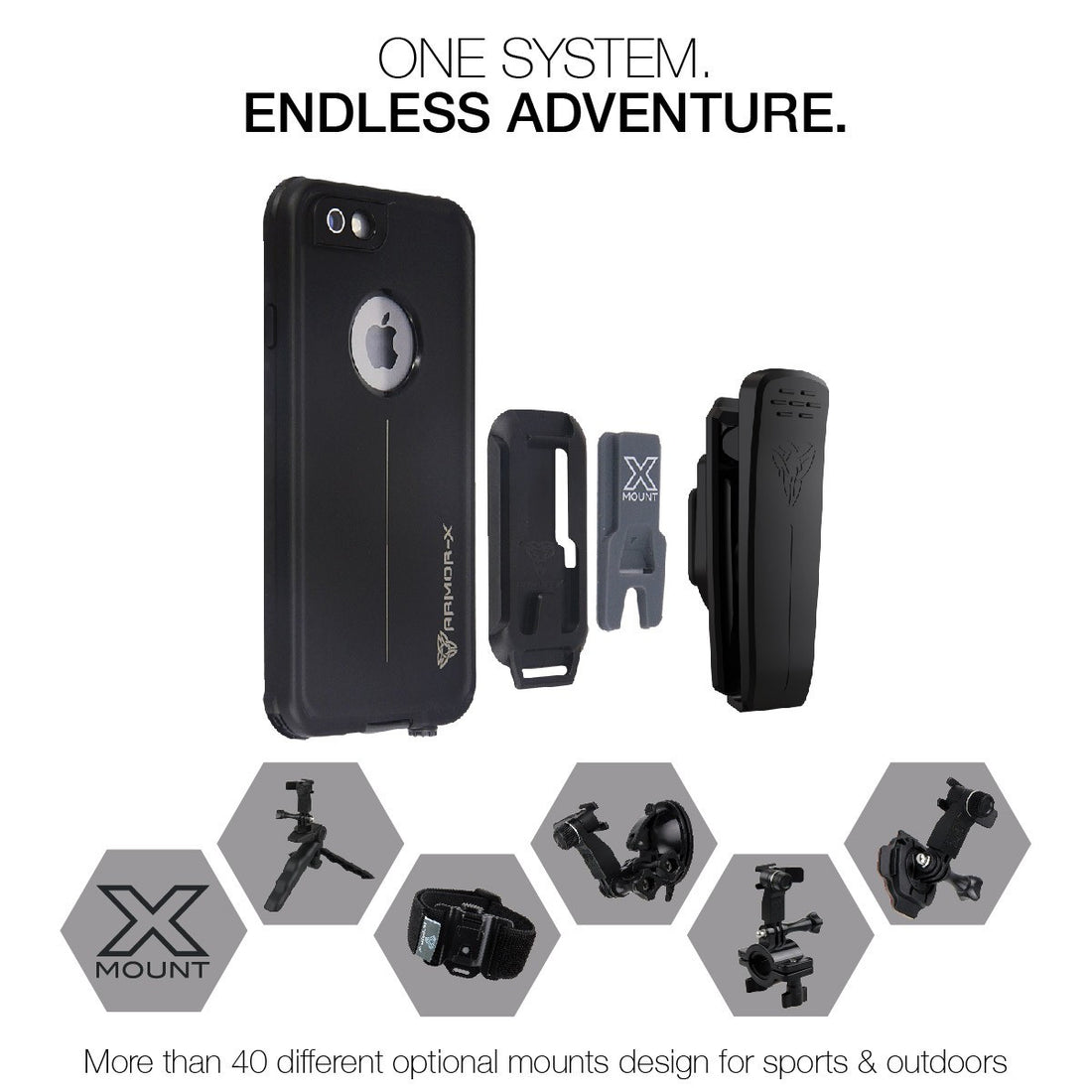 IP68 Waterproof Cases For iPhone 7/8 With Carabiner | MX-AP7-BK