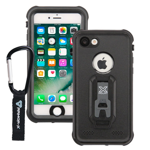 MX-AP7-BK IP68 WATERPROOF CASES FOR IPHONE 7/8 WITH CARABINER