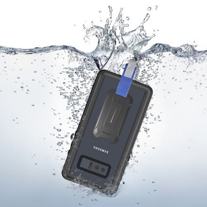 Samsung Galaxy Note 8 Waterproof Case | IP68 Shock & Water Proof Cover W/ X-Mount & Carabiner | MX-N8-BK