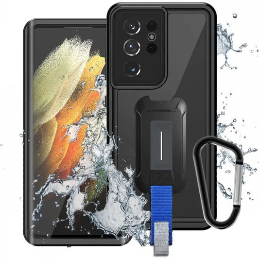 MX-SS21-S21U | SAMSUNG GALAXY S21 ULTRA 5G WATERPROOF CASE | IP68 SHOCK & WATER PROOF COVER W/ X-MOUNT & CARABINER