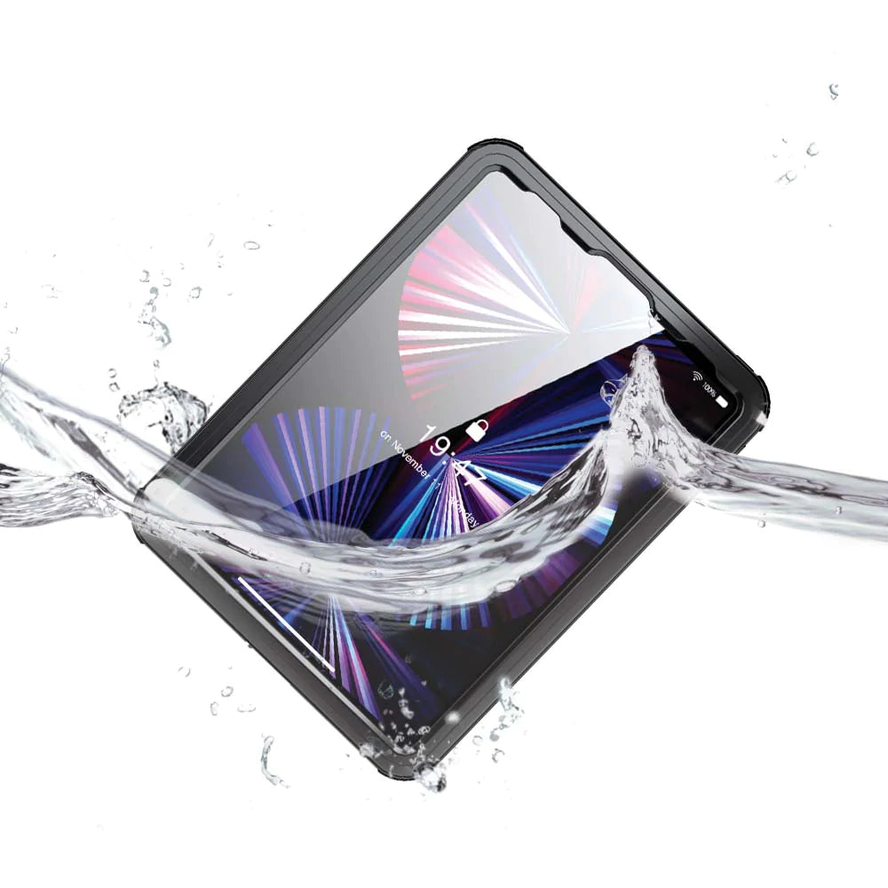 MXS-A15S | iPad Pro 11 ( 3rd / 4th Gen ) 2021 / 2022 | IP68 Waterproof, Shock & Dust Proof Case With Handstrap & Kickstand & X-Mount
