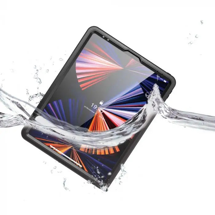 MXS-A17S | iPad Pro 12.9 ( 5th / 6th Gen ) 2021 / 2022 | IP68 Waterproof, Shock & Dust Proof Case With Handstrap & Kickstand & X-Mount