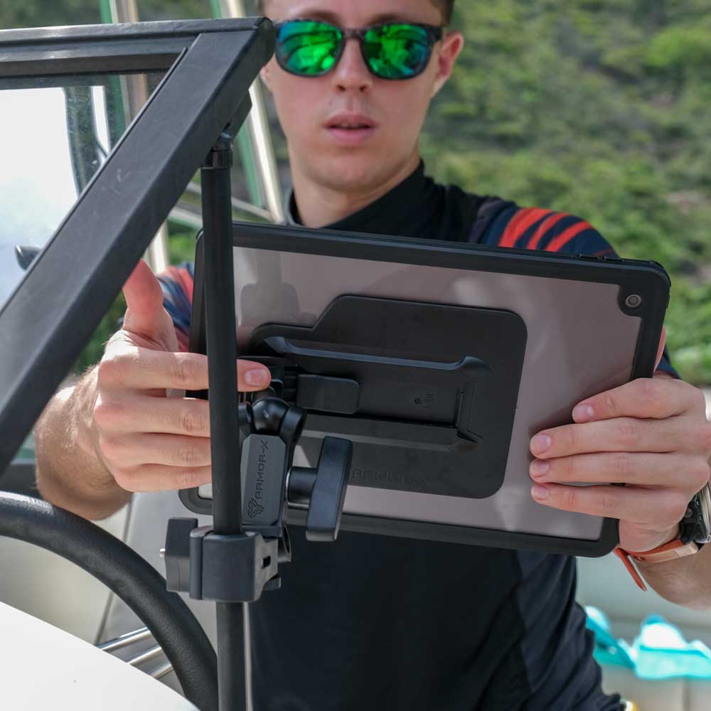 MXS-A15S | iPad Pro 11 ( 3rd / 4th Gen ) 2021 / 2022 | IP68 Waterproof, Shock & Dust Proof Case With Handstrap & Kickstand & X-Mount