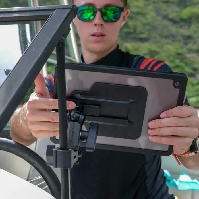 MXS-A17S | iPad Pro 12.9 ( 5th / 6th Gen ) 2021 / 2022 | IP68 Waterproof, Shock & Dust Proof Case With Handstrap & Kickstand & X-Mount