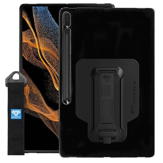 Samsung Galaxy Tab S8 Ultra SM-X900 / X906 | Shockproof Case w/ Kickstand & hand strap & X-Mount | PXS-SS-X900
