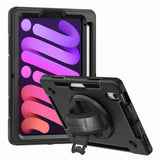 iPad Mini 6 / A17 Pro | Rainproof Military Grade Rugged Case With Hand Strap And Kick-Stand Supports Apple Pencil Wireless Charging | RIN-IPAD-M6 — view 1