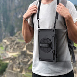 Samsung Galaxy Tab S8 SM-X700 / X706 & S7 SM-T870 / T875 | Rainproof military grade rugged case with hand strap and kick-stand | RIN-SS-X700 — view 5