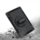 SAMSUNG GALAXY TAB S7 PLUS S7+ SM-T970 / T975 / T976B / Tab S7 FE SM-T730 / T733 / T736B / T735NZ | RAINPROOF MILITARY GRADE RUGGED CASE WITH HAND STRAP AND KICK-STAND | RIN-SS-S7P — view 4