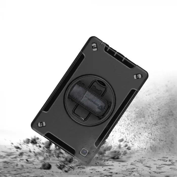 Samsung Galaxy Tab A7 Lite 8.7 SM-T220/T225 | Rainproof Military Grade Rugged Case With Hand Strap And Kick-Stand | RIN-SS-T225