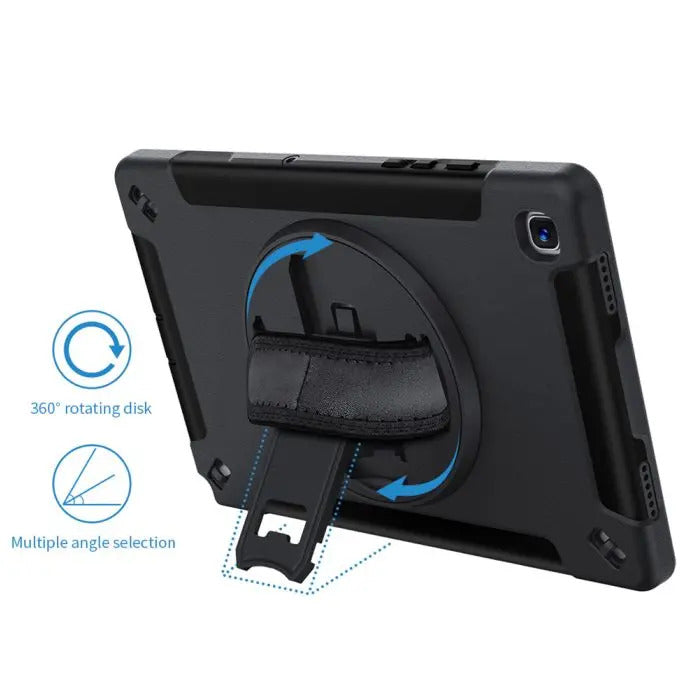 RIN-SS-X205 | SAMSUNG GALAXY TAB A8 SM-X200 / X205 | RAINPROOF MILITARY GRADE RUGGED CASE WITH HAND STRAP AND KICK-STAND