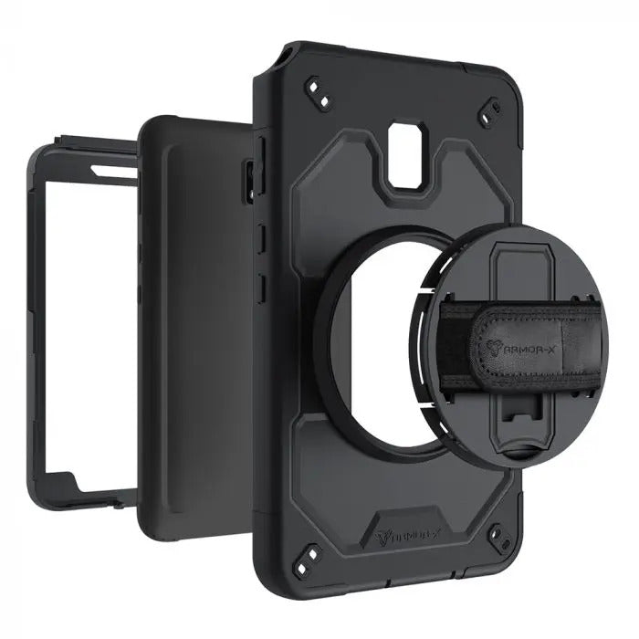 Samsung Galaxy Tab Active 3 T570 T575 T577 | Rainproof Military Grade Rugged Case With Hand Strap And Kick-Stand | RIN-SS-T570