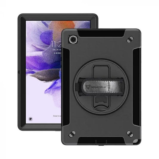 RIN-SS-X205 | SAMSUNG GALAXY TAB A8 SM-X200 / X205 | RAINPROOF MILITARY GRADE RUGGED CASE WITH HAND STRAP AND KICK-STAND