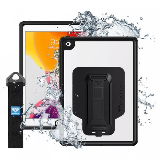 iPad 10.2 (7TH & 8TH & 9TH GEN.) 2019 / 2020 / 2021 | IP68 Waterproof Case With Handstrap & Kickstand & X-Mount | MXS-A10S