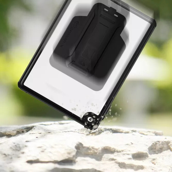 MXS-A10S | iPad 10.2 (7TH & 8TH & 9TH GEN.) 2019 / 2020 / 2021 | IP68 Waterproof Case With Handstrap & Kickstand & X-Mount