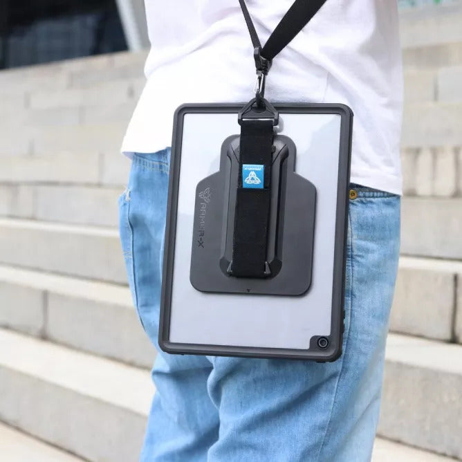 MXS-A10S | iPad 10.2 (7TH & 8TH & 9TH GEN.) 2019 / 2020 / 2021 | IP68 Waterproof Case With Handstrap & Kickstand & X-Mount